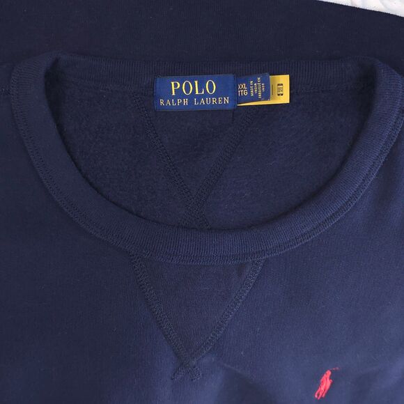 Polo Ralph Lauren Men's 2XL Navy Crew Neck PONY Pullover Sweatshirt Never Worn - Picture 7 of 11